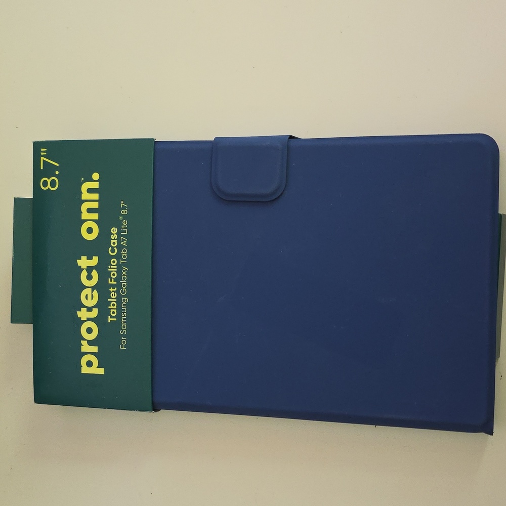 onn. Tablet Folio Case for Samsung Galaxy Tab A7 Lite 8.7" - Blue - Picture 9 of 9